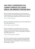 AEMT FISDAP COMPREHENSIVE EXAM&NewLine;LEARNING WORKBOOK 2026 TRAUMA&NewLine;MEDICAL AND EMERGENCY RESPONSE SKILLS&NewLine;