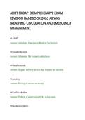 AEMT FISDAP COMPREHENSIVE EXAM&NewLine;REVISION HANDBOOK 2026 AIRWAY&NewLine;BREATHING CIRCULATION AND EMERGENCY&NewLine;MANAGEMENT&NewLine;