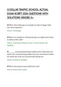 5 DOLLAR TRAFFIC SCHOOL ACTUAL&NewLine;EXAM SCRIPT 2026 QUESTIONS WITH&NewLine;SOLUTIONS GRADED A&plus;