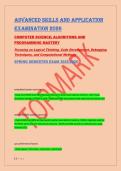 ADVANCED SKILLS AND APPLICATION &NewLine;EXAMINATION 2026 &NewLine;COMPUTER SCIENCE&semi; ALGORITHMS AND &NewLine;PROGRAMMING MASTERY &NewLine;Focusing on Logical Thinking&comma; Code Development&comma; Debugging &NewLine;Techniques&comma; and Computational Methods 