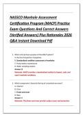 NASSCO Manhole Assessment &NewLine;Certification Program &lpar;MACP&rpar; Practice &NewLine;Exam Questions And Correct Answers &NewLine;&lpar;Verified Answers&rpar; Plus Rationales 2026 &NewLine;Q&A Instant Download Pdf