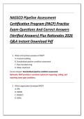 NASSCO Pipeline Assessment &NewLine;Certification Program &lpar;PACP&rpar; Practice &NewLine;Exam Questions And Correct Answers &NewLine;&lpar;Verified Answers&rpar; Plus Rationales 2026 &NewLine;Q&A Instant Download Pdf 