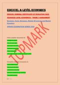 EDEXCEL A-LEVEL ECONOMICS &NewLine;EDEXCEL GENERAL CERTIFICATE OF EDUCATION &lpar;GCE&rpar; &NewLine;ADVANCED LEVEL ECONOMICS &ndash; THEME 3 ASSESSMENT &NewLine;Business&comma; Costs&comma; Revenues&comma; Market Structures and Market &NewLine;Dynamics