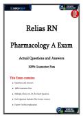 RN Pharmacology A Relias Exam &vert; Drug Actions&comma; Side Effects & Dosage Safety &vert; Verified Study Guide