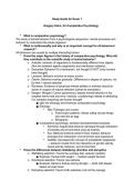 Comparative Psychology Exam 1 Study Guide