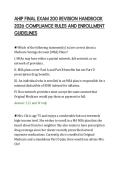 AHIP FINAL EXAM 200 REVISION HANDBOOK&NewLine;2026 COMPLIANCE RULES AND ENROLLMENT&NewLine;GUIDELINES&NewLine;