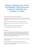 AFIP Basic Certification Course ACTUAL EXAM 2026&sol;2027 &vert; AFIP Food Protection Certification &vert; Verified Q&A &vert; Pass Guaranteed - A&plus; Graded