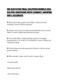 100 ELEVATOR FINAL SOLUTION BUNDLE 2026&NewLine;SOLVED QUESTIONS WITH CORRECT ANSWERS&NewLine;100&percnt; ACCURATE