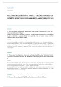 NCLEX RN EXAM A&plus; GRADE ASSURED COMPLETE SOLUTIONS AND VERIFIED ANSWERS