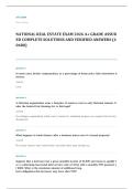 national real estate EXAM A&plus; GRADE ASSURED COMPLETE SOLUTIONS AND VERIFIED ANSWERS