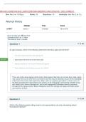 BSN 425 COGNITION QUIZ &vert; QUESTIONS AND ANSWERS &vert; 2026 UPDATED &vert; 100&percnt; CORRECT&period;