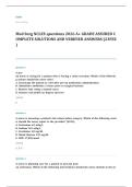 med surg EXAM A&plus; GRADE ASSURED COMPLETE SOLUTIONS AND VERIFIED ANSWERS
