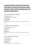 Wisconsin Quarry Operator Certification Exam Study Guide&colon; Quarry Operations&comma; Equipment Handling&comma; Blasting Safety&comma; Material Processing&comma; and Environmental Compliance&NewLine;