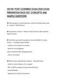 301 NC POST LICENSING EXAM 2026 EXAM&NewLine;PREPARATION PACK KEY CONCEPTS AND&NewLine;SAMPLE QUESTIONS