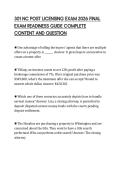 301 NC POST LICENSING EXAM 2026 FINAL&NewLine;EXAM READINESS GUIDE COMPLETE&NewLine;CONTENT AND QUESTION
