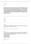 HESI exit EXAM A&plus; GRADE ASSURED COMPLETE SOLUTIONS AND VERIFIED ANSWERS