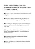 301 NC POST LICENSING EXAM 2026&NewLine;REVISION NOTES AND FULL REAL ESTATE POST&NewLine;LICENSING OVERVIEW