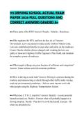 911 DRIVING SCHOOL ACTUAL EXAM&NewLine;PAPER 2026 FULL QUESTIONS AND&NewLine;CORRECT ANSWERS GRADED A&plus;