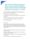 NSG 533 Advanced Pharmacology Exam 2 Wilkes University Actual Exam 2026&sol;2027 &ndash; Complete Exam-Style Questions with Detailed Rationales &vert; Pass Guaranteed &ndash; A&plus; Graded&NewLine;&NewLine;