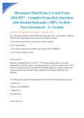 Divemaster Final Exam A Actual Exam 2026&sol;2027 &ndash; Complete Exam-Style Questions with Detailed Rationales &vert; 100&percnt; Verified &vert; Pass Guaranteed &ndash; A&plus; Graded&NewLine;&NewLine;