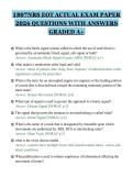 1807NRS EOT ACTUAL EXAM PAPER&NewLine;2026 QUESTIONS WITH ANSWERS&NewLine;GRADED A&plus;