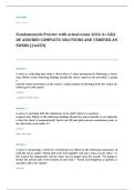 ATI RN fundamentals proctored EXAM A&plus; GRADE ASSURED COMPLETE SOLUTIONS AND VERIFIED ANSWERS
