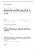 Florida real estate EXAM A&plus; GRADE ASSURED COMPLETE SOLUTIONS AND VERIFIED ANSWERS