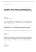 Florida real estate EXAM A&plus; GRADE ASSURED COMPLETE SOLUTIONS AND VERIFIED ANSWERS