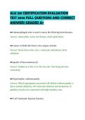 ALU 201 CERTIFICATION EVALUATION&NewLine;TEST 2026 FULL QUESTIONS AND CORRECT&NewLine;ANSWERS GRADED A&plus;