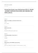 Florida real estate EXAM A&plus; GRADE ASSURED COMPLETE SOLUTIONS AND VERIFIED ANSWERS