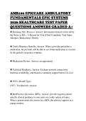 AMB100 EPICCARE AMBULATORY&NewLine;FUNDAMENTALS EPIC SYSTEMS&NewLine;2026 HEALTHCARE TEST PAPER&NewLine;QUESTIONS ANSWERS GRADED A&plus;