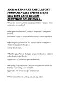 AMB100 EPICCARE AMBULATORY&NewLine;FUNDAMENTALS EPIC SYSTEMS&NewLine;2026 TEST BANK REVIEW&NewLine;QUESTIONS SOLUTIONS A&plus;
