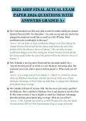 2025 AHIP FINAL ACTUAL EXAM&NewLine;PAPER 2026 QUESTIONS WITH&NewLine;ANSWERS GRADED A&plus;