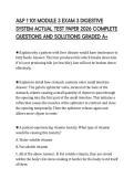 A&P 1 101 MODULE 3 EXAM 3 DIGESTIVE&NewLine;SYSTEM ACTUAL TEST PAPER 2026 COMPLETE&NewLine;QUESTIONS AND SOLUTIONS GRADED A&plus;