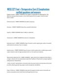 &colon; NRSG 327 Perioperative Care & Complications Final&comma; Verified Questions and Answers &ndash; Complete Exam Preparation Material