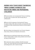 NURSING NOW TODAYS ISSUES TOMORROWS&NewLine;TRENDS LEARNING WORKBOOK 2026&NewLine;HEALTHCARE TRENDS AND PROFESSIONAL&NewLine;CHALLENGES