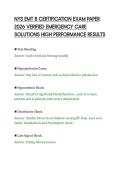 NYS EMT B CERTIFICATION EXAM PAPER&NewLine;2026 VERIFIED EMERGENCY CARE&NewLine;SOLUTIONS HIGH PERFORMANCE RESULTS&NewLine;