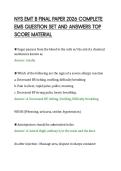 NYS EMT B FINAL PAPER 2026 COMPLETE&NewLine;EMS QUESTION SET AND ANSWERS TOP&NewLine;SCORE MATERIAL&NewLine;