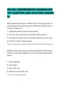 OB HESI COMPREHENSIVE EXAMINATION&NewLine;TEST QUESTIONS AND SOLUTIONS GRADED&NewLine;A&plus;