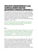 ONS ONCC CHEMOTHERAPY 2026&NewLine;CLINICAL SCRIPT SOLVED&NewLine;QUESTIONS VERIFIED ANSWERS A&plus;