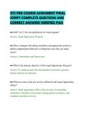 OTS PRE COURSE ASSESSMENT FINAL&NewLine;SCRIPT COMPLETE QUESTIONS AND&NewLine;CORRECT ANSWERS VERIFIED PASS&NewLine;