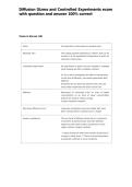 Diffusion Gizmo and Controlled Experiments exam with question and answer 100&percnt; correct&NewLine;&NewLine;