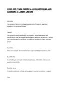 COSC 275 FINAL EXAM PALMER QUESTIONS AND ANSWERS &vert; LATEST UPDATE 2026&sol;2027