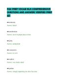 PAX PREP VOCAB NLN COMPREHENSIVE&NewLine;QUESTIONS AND ANSWERS VERIFIED PREP&NewLine;SET&NewLine;