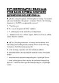 PCT CERTIFICATION EXAM 2026&NewLine;TEST BANK REVIEW COMPLETE&NewLine;QUESTIONS SOLUTIONS A&plus;