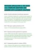 PESTICIDE APPLICATOR C2 TEST BANK&NewLine;2026 COMPLETE QUESTIONS AND&NewLine;ANSWERS WITH ACCURATE SOLUTIONS&NewLine;
