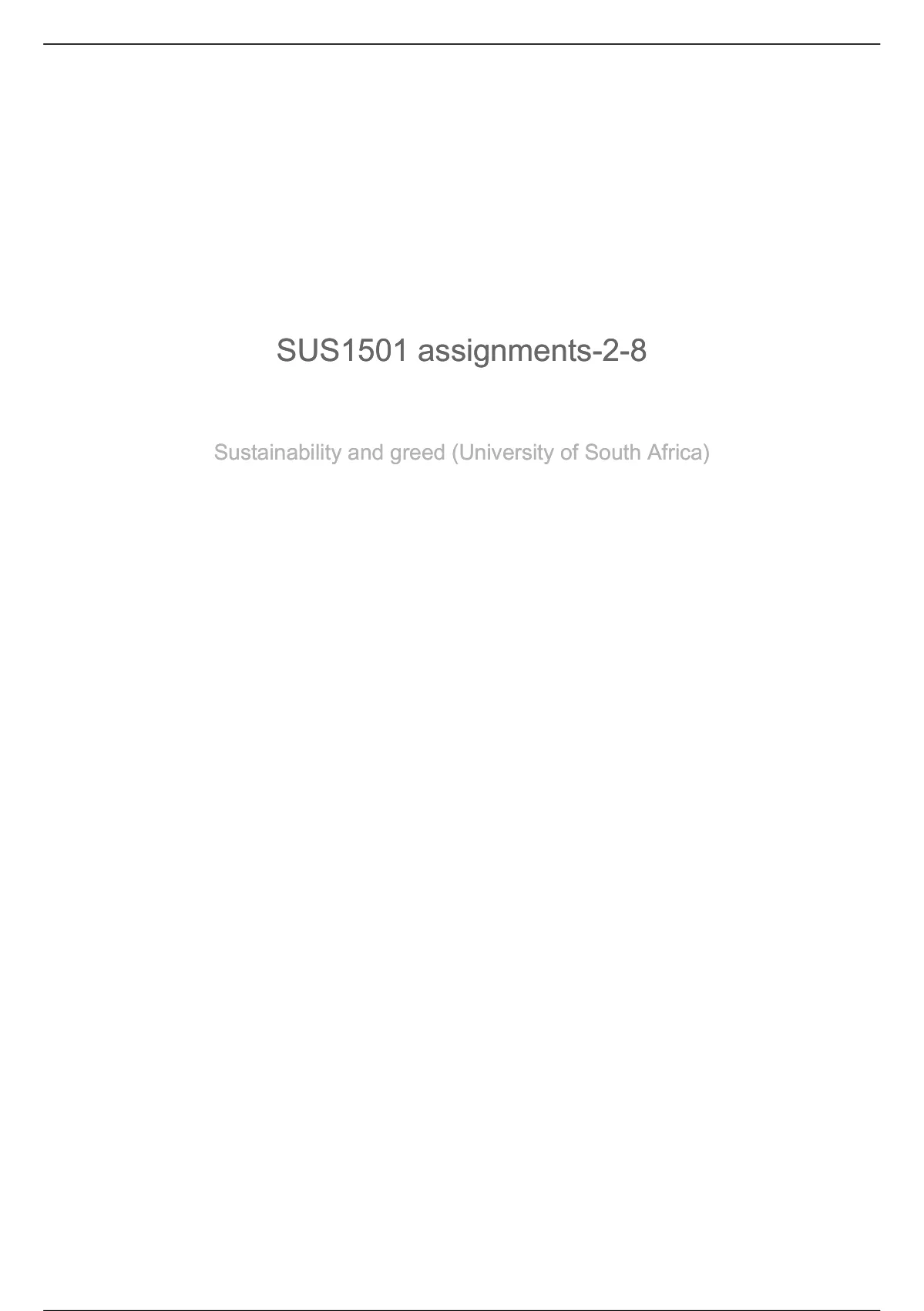 sus1501 assignment 9 answers 2021