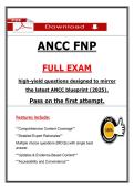 ANCC FNP Full Exam 2025 &lpar;PDF&rpar; &vert; Updated Practice Questions &vert; NP Prep