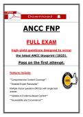 ANCC FNP Full Exam Set &lpar;PDF&rpar; &vert; Updated Questions 2025 &vert; NP Certification Prep