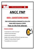 ANCC FNP 600&plus; Question Bank &lpar;PDF&rpar; &vert; Updated 2025 Practice Questions &vert; NP Prep